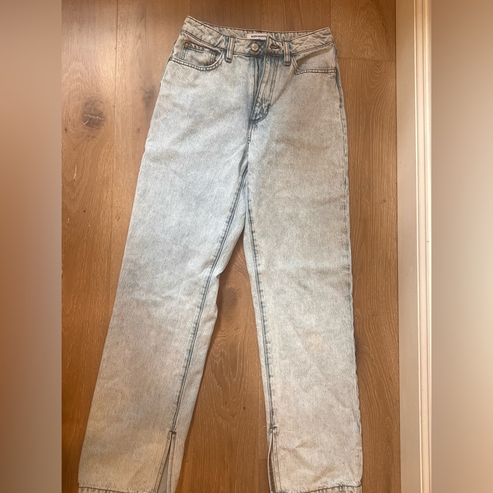 We wore what light denim jeans in size 26